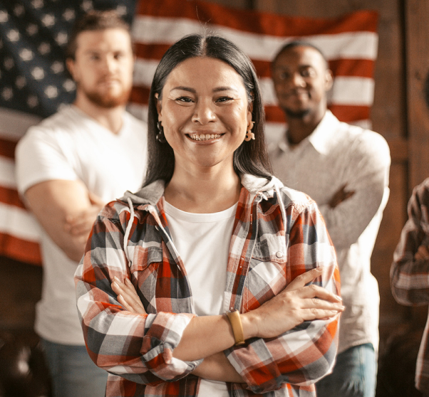 Diverse Group Of American Patriots 1